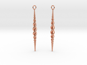 Braid Earrings in Polished Copper