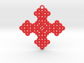 PGon Cross in Red Smooth Versatile Plastic