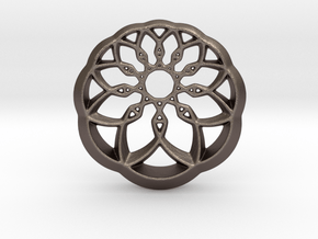 Growing Wheel in Polished Bronzed-Silver Steel