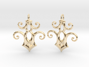 Log Earrings in 14k Gold Plated Brass