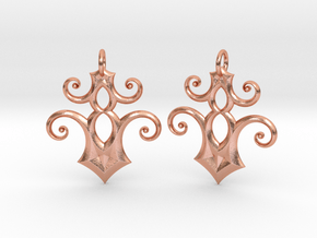 Log Earrings in Natural Copper