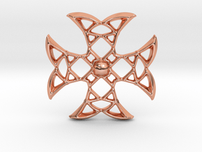 Pointed Cross in Polished Copper