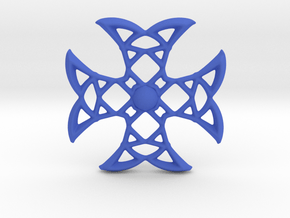 Pointed Cross in Blue Smooth Versatile Plastic