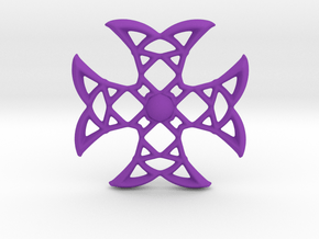 Pointed Cross in Purple Smooth Versatile Plastic