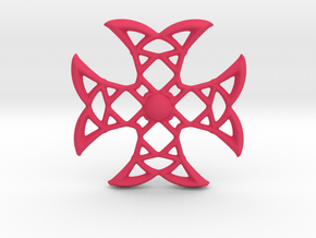Pointed Cross in Pink Smooth Versatile Plastic
