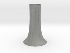 Fluted Vase in Gray PA12 Glass Beads
