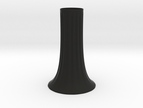 Fluted Vase in Black Smooth PA12