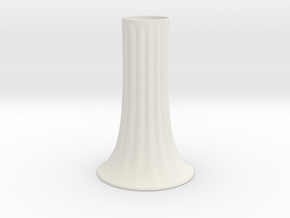 Fluted Vase in White Natural TPE (SLS)