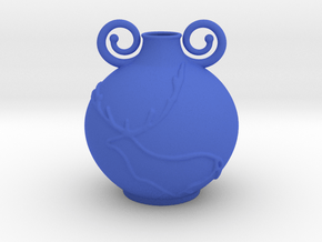 Deer Vase in Blue Smooth Versatile Plastic