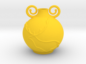 Deer Vase in Yellow Smooth Versatile Plastic