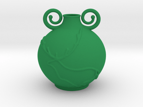 Deer Vase in Green Smooth Versatile Plastic