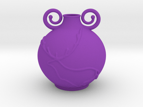 Deer Vase in Purple Smooth Versatile Plastic