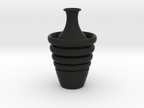 Vase 1359art in Black Smooth PA12