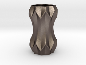 Vase 1706Bxy in Polished Bronzed-Silver Steel