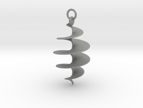 Spiral Pendant in Gray PA12