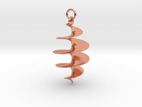 Spiral Pendant in Polished Copper