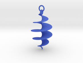 Spiral Pendant in Blue Smooth Versatile Plastic