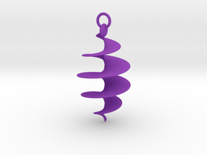 Spiral Pendant in Purple Smooth Versatile Plastic