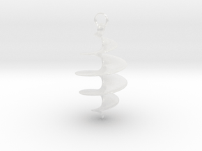 Spiral Pendant in Clear Ultra Fine Detail Plastic