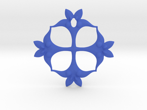 Floral Pendant in Blue Smooth Versatile Plastic
