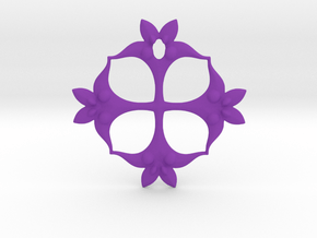 Floral Pendant in Purple Smooth Versatile Plastic