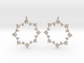 Sunny Earrings in Rhodium Plated Brass