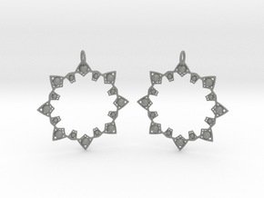 Sunny Earrings in Gray PA12 Glass Beads