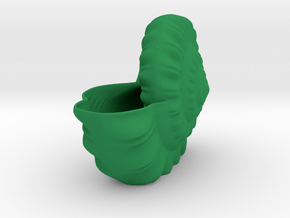 Shell Planter in Green Smooth Versatile Plastic