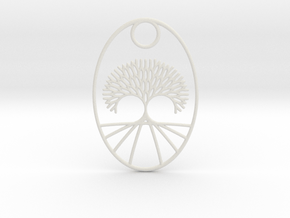 Fractal Tree Oval Pendant Redux in Accura Xtreme 200