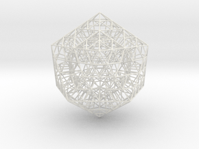 Sierpinski Icosahedral Prism in White Natural Versatile Plastic