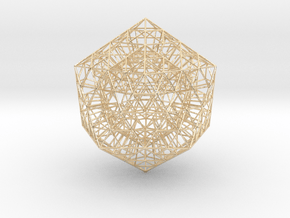 Sierpinski Icosahedral Prism in 14k Gold Plated Brass
