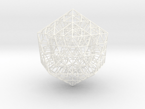 Sierpinski Icosahedral Prism in White Smooth Versatile Plastic
