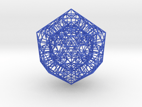 Sierpinski Icosahedral Prism in Blue Smooth Versatile Plastic
