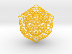 Sierpinski Icosahedral Prism in Yellow Smooth Versatile Plastic