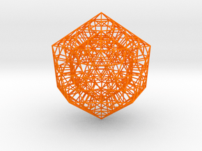 Sierpinski Icosahedral Prism in Orange Smooth Versatile Plastic