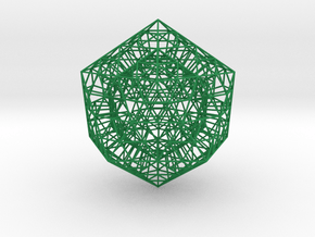 Sierpinski Icosahedral Prism in Green Smooth Versatile Plastic