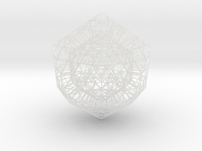 Sierpinski Icosahedral Prism in Clear Ultra Fine Detail Plastic