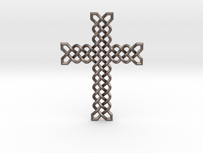 Knots Cross in Polished Bronzed-Silver Steel