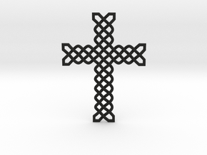 Knots Cross in Black Smooth Versatile Plastic