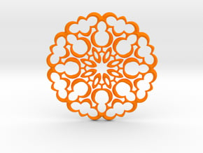 Pendant in Orange Smooth Versatile Plastic