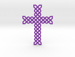 Knots Cross in Purple Smooth Versatile Plastic