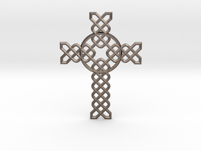 Cross in Polished Bronzed-Silver Steel