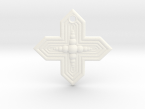 Cross in White Smooth Versatile Plastic
