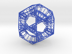Sierpinski Dodecahedral Prism in Blue Smooth Versatile Plastic