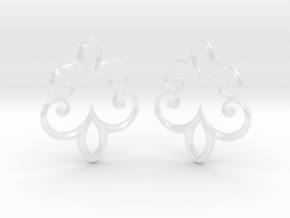 Earrings in Clear Ultra Fine Detail Plastic