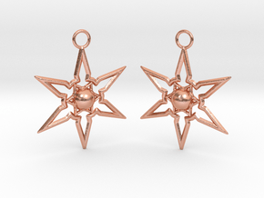 Star Earrings in Natural Copper