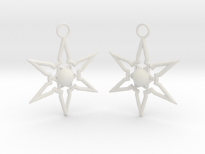 Star Earrings in White Natural TPE (SLS)