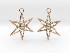 Star Earrings in 9K Rose Gold 