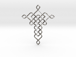 Crossy Pendant in Processed Stainless Steel 316L (BJT)