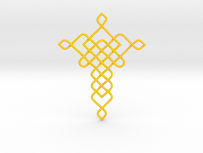 Crossy Pendant in Yellow Smooth Versatile Plastic